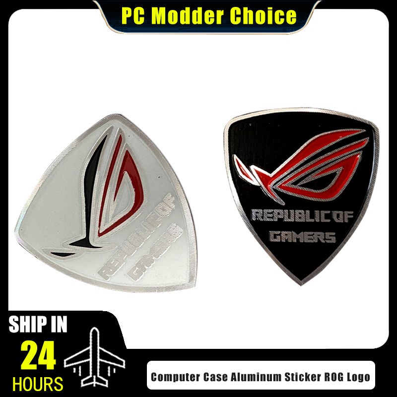 Gaming Pc Equipment - Computer Case Aluminum Sticker ROG Logo