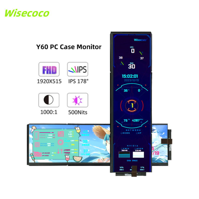 Pc Gaming Y70 - Wisecoco 12.6/14.5 Inch 2K 2560*720 PC