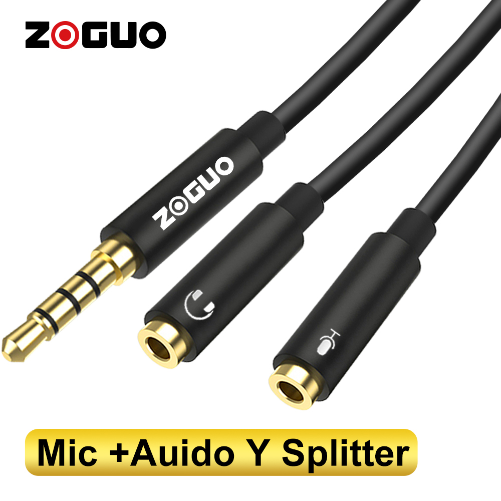 Pc Gaming Earbuds - ZOGUO Audio Splitter TRRS Headphone Adapter