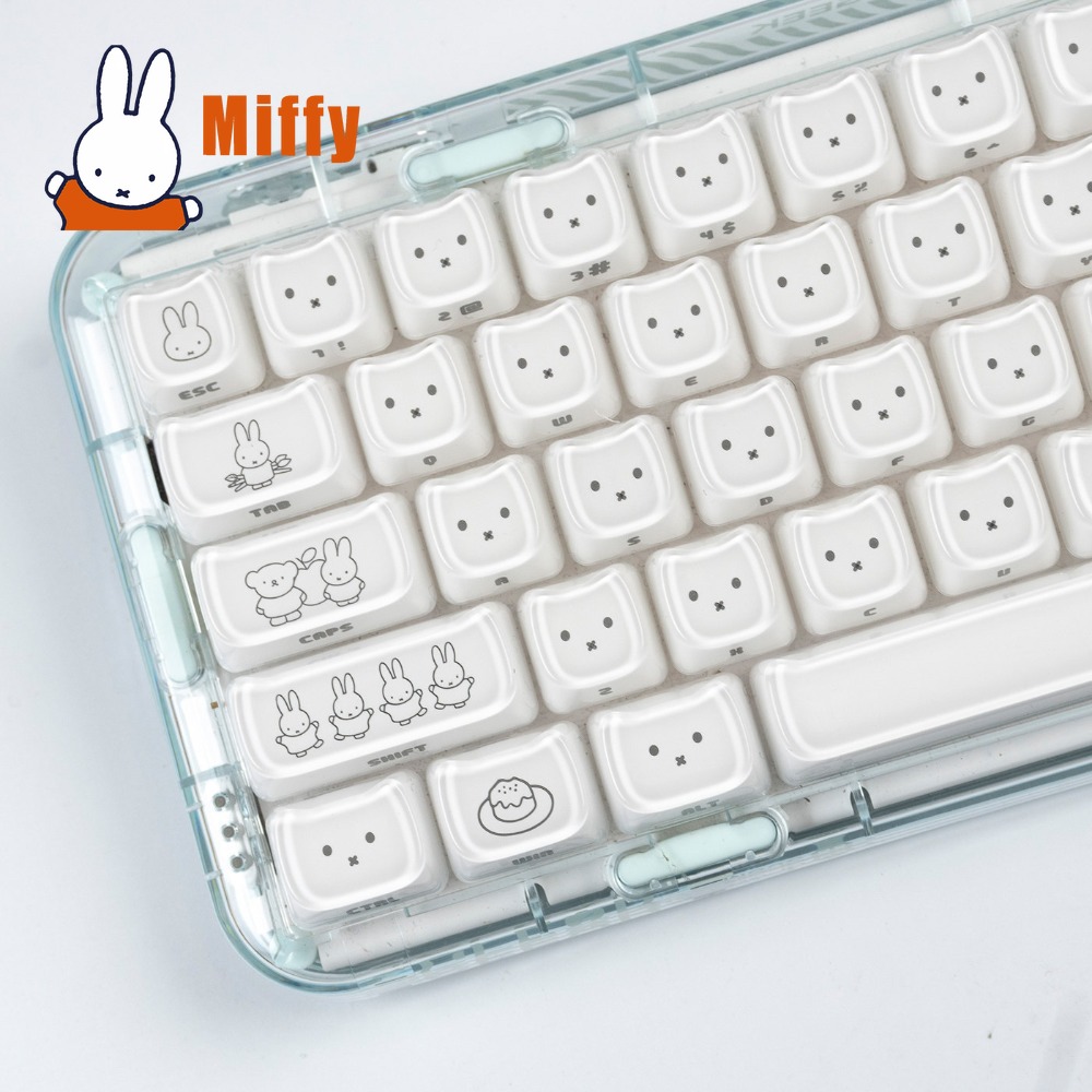 Kawaii Miffy Keycaps Cute Rabb - Pc Gaming Kawaii review and price