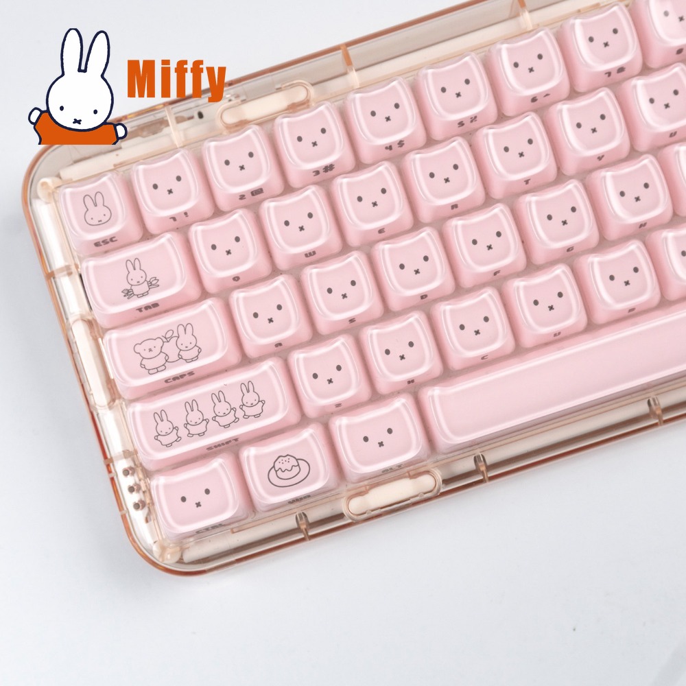 Kawaii Miffy Keycaps Cute Rabb - Pc Gaming Kawaii review and price
