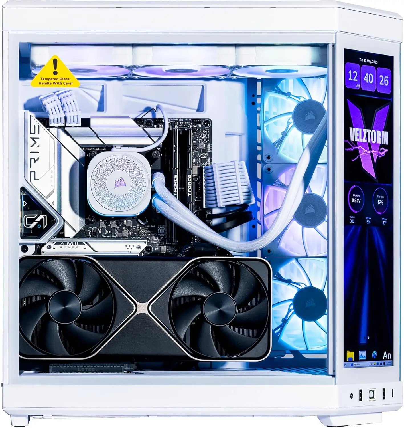 Velztorm LCD White Praetix Cus - Pc Gaming Y70 review and price