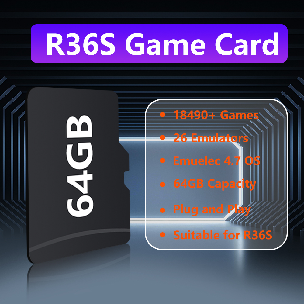 64GB Game Card for R36S Game C - Pc Gaming Emulator review and price
