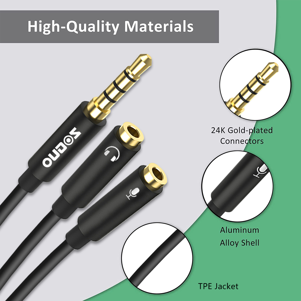 ZOGUO Audio Splitter TRRS Head - Pc Gaming Earbuds review and price