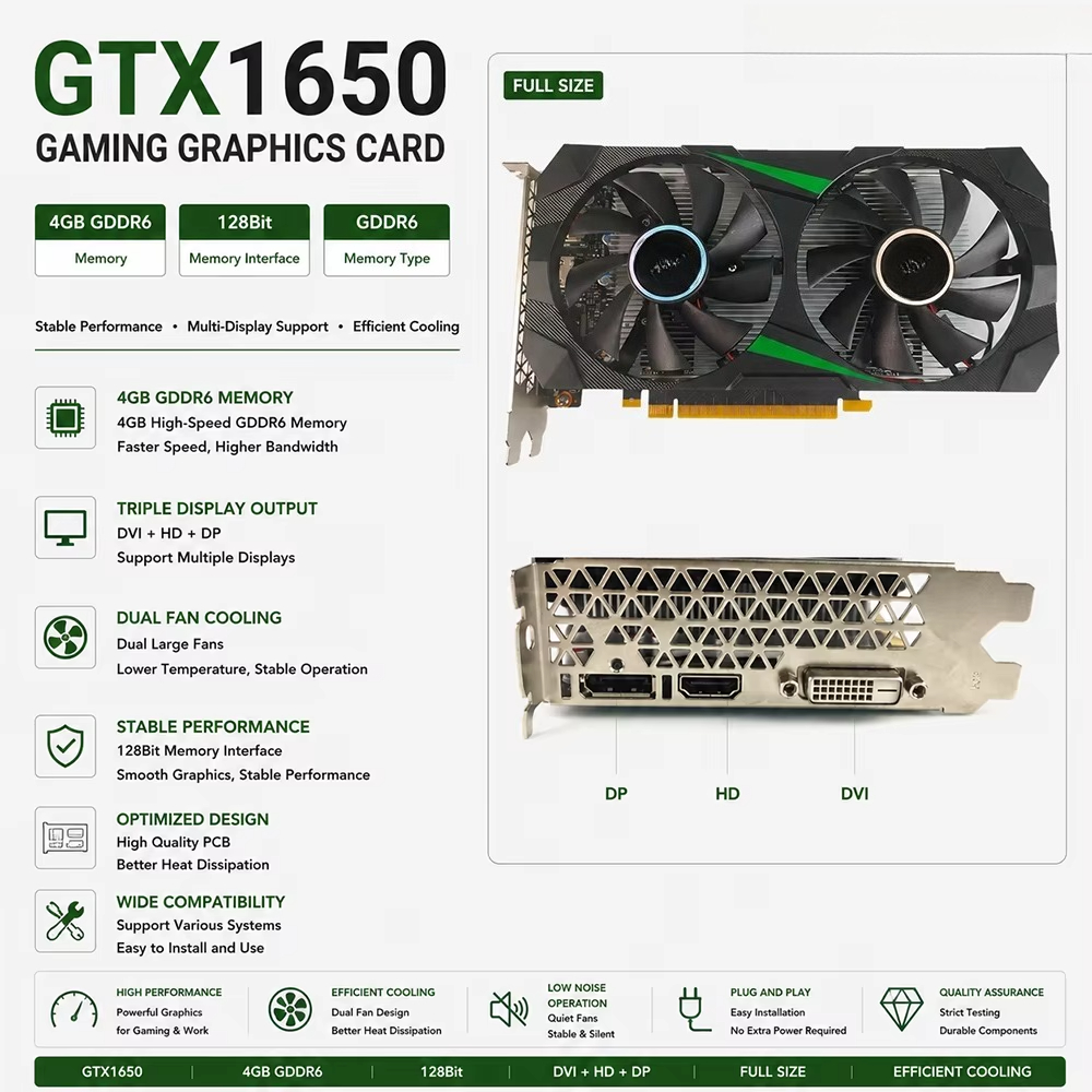 Graphics Card GTX 1650 4GB GDD - Pc Gaming Gtx 1650 review and price