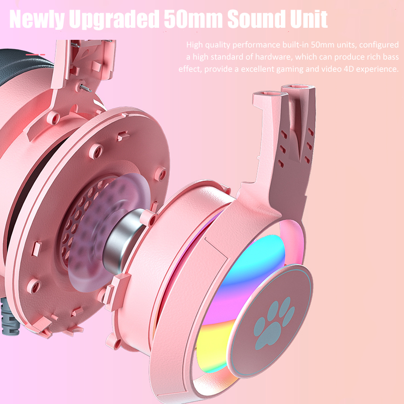 Cute Cat Ear Gaming Headphones - Pc Gaming Earbuds review and price