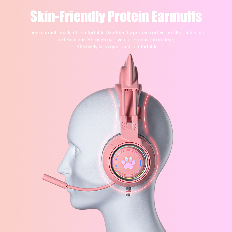 Cute Cat Ear Gaming Headphones - Pc Gaming Earbuds review and price