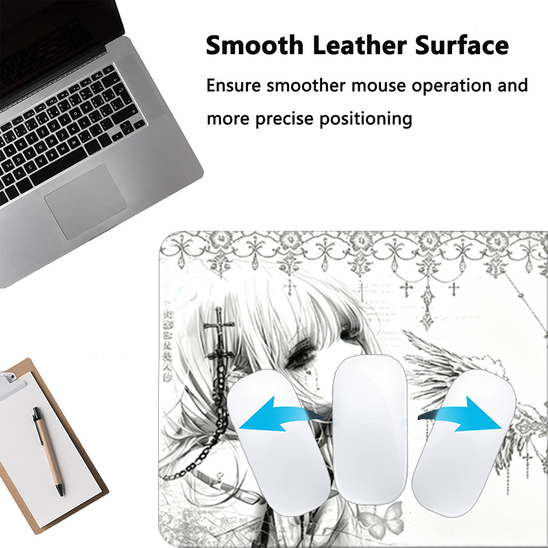Leather Mousepad Black White A - Gaming Pc Equipment review and price