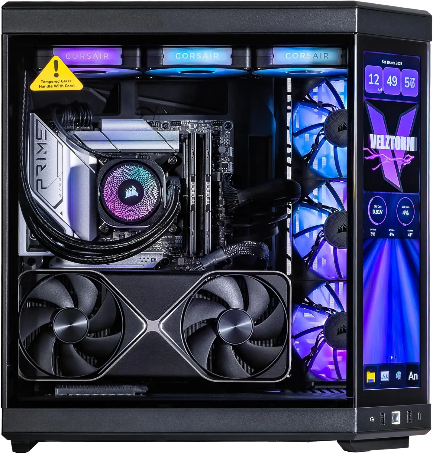 Velztorm LCD Black Praetix Cus - Pc Gaming Y70 review and price