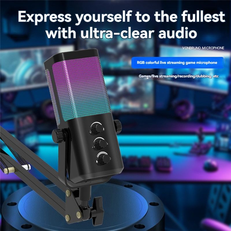 ABZZ-RGB Gaming Microphone USB - Pc Gaming Earbuds review and price